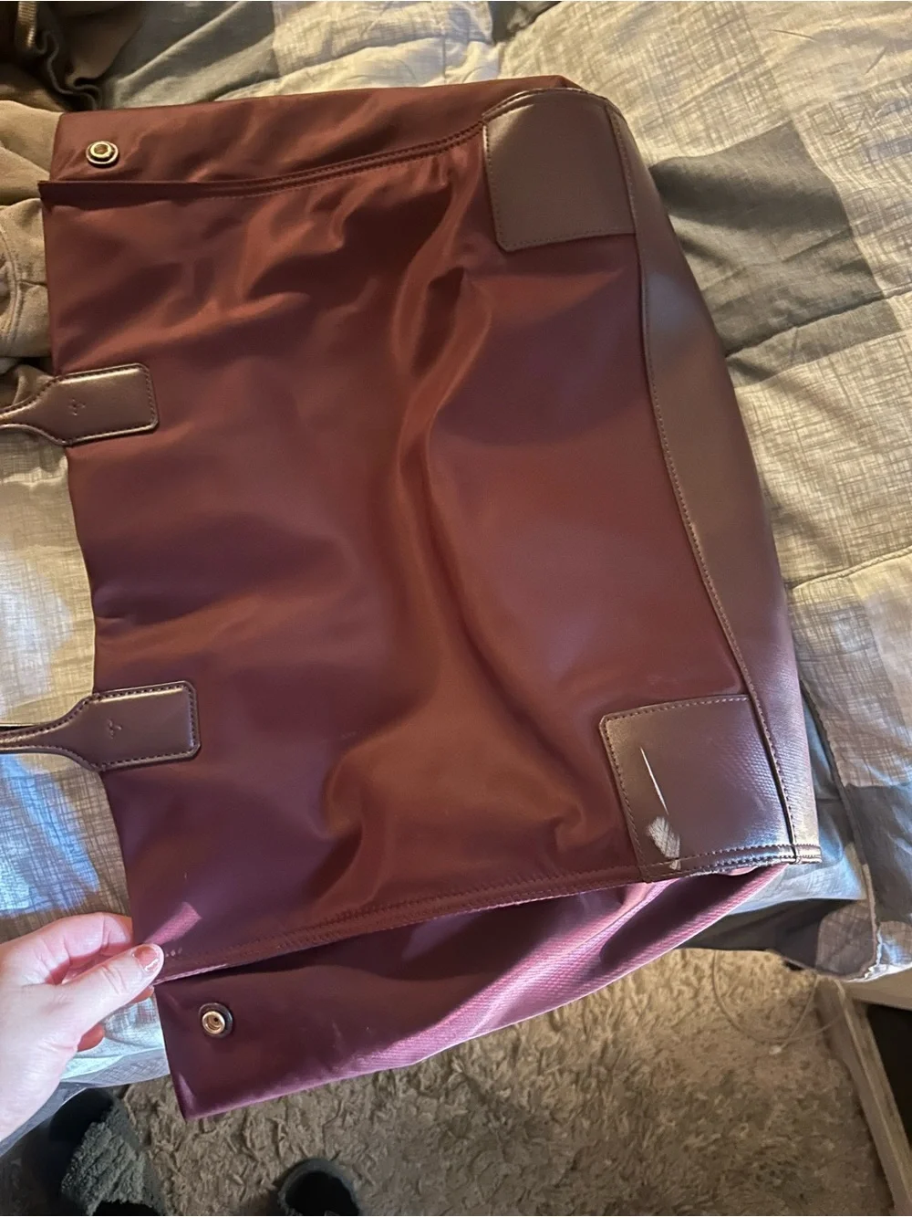 Tory Burch Bordeaux large Tote with Logo Medallion